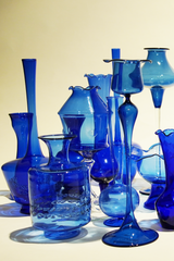 LIGHT GLASS VASE-82 NR-KR-387　Lauscha(ラウシャ）吹きガラスフラワーベース