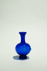 LIGHT GLASS VASE-73 NR-KR-378　Lauscha(ラウシャ）吹きガラスフラワーベース