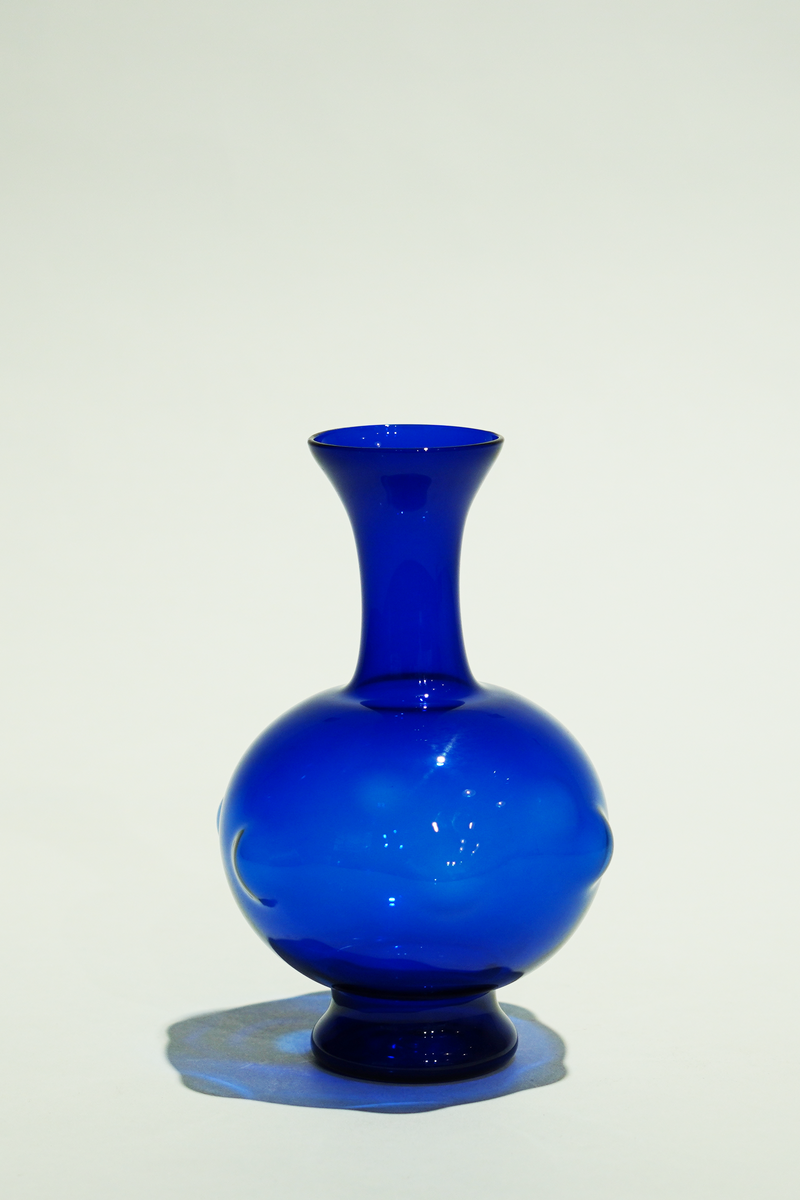 LIGHT GLASS VASE-73 NR-KR-378　Lauscha(ラウシャ）吹きガラスフラワーベース