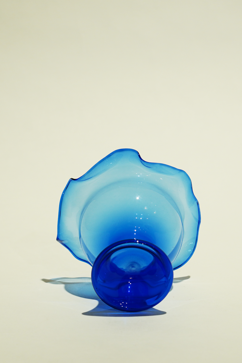 LIGHT GLASS VASE-90 NR-KR-395　Lauscha(ラウシャ）吹きガラスフラワーベース