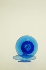 LIGHT GLASS VASE-92 NR-KR-397　Lauscha(ラウシャ）吹きガラスフラワーベース